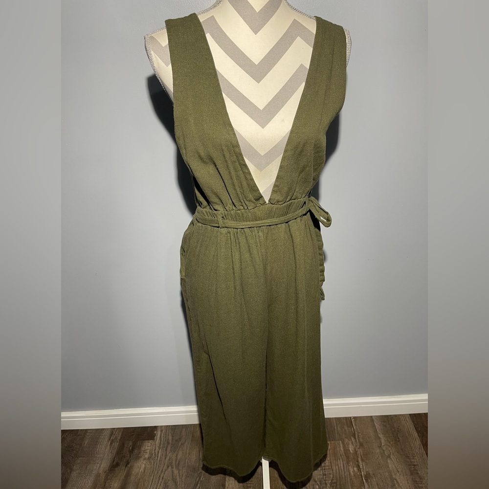 Monteau Olive Green Jumpsuit